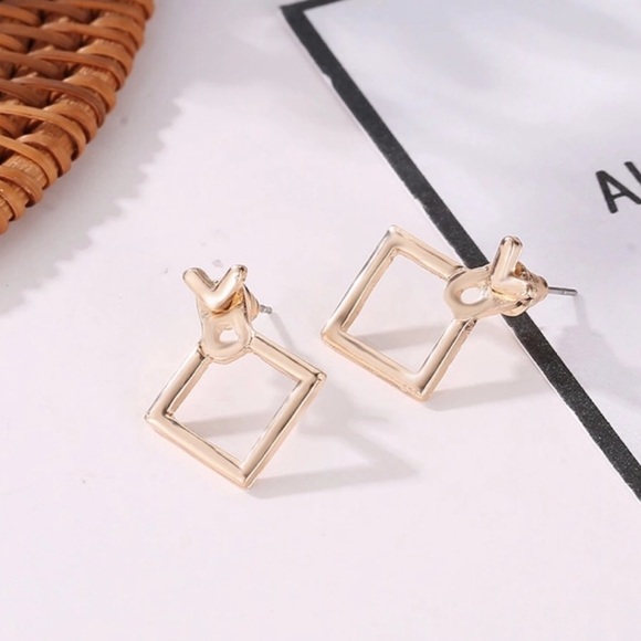 3/$30 Geometric Gold Earrings - Picture 3 of 4